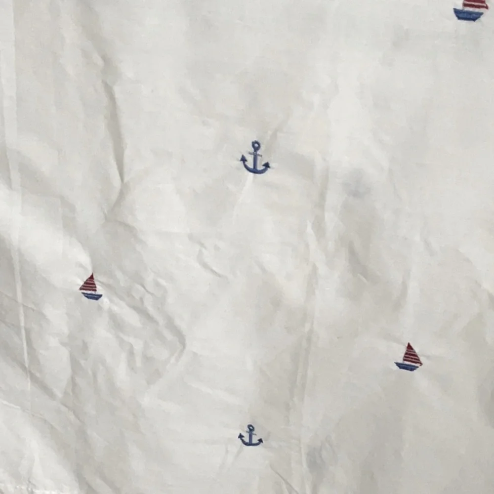 JCPenney White nautical cotton shower curtain